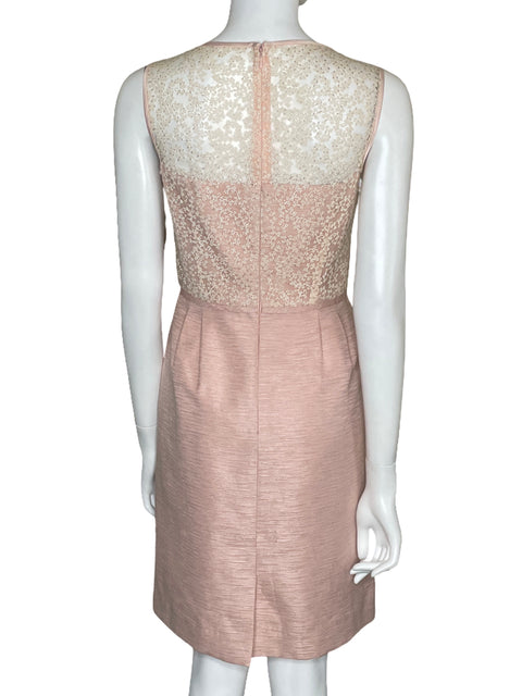 Vestido Tahari Mini Sin Mangas Rosado-Talla 4