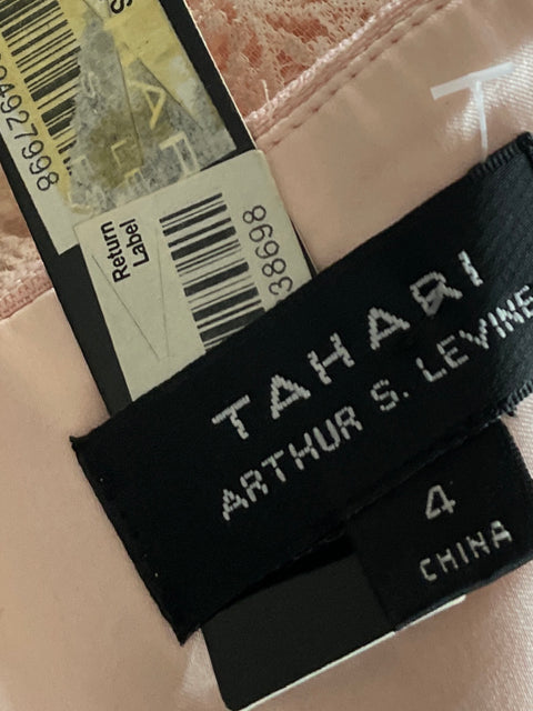 Vestido Tahari Mini Sin Mangas Rosado-Talla 4