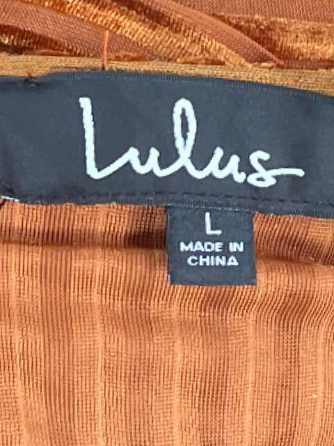 Mono Lulus Acanalado Mangas Marron-Talla L