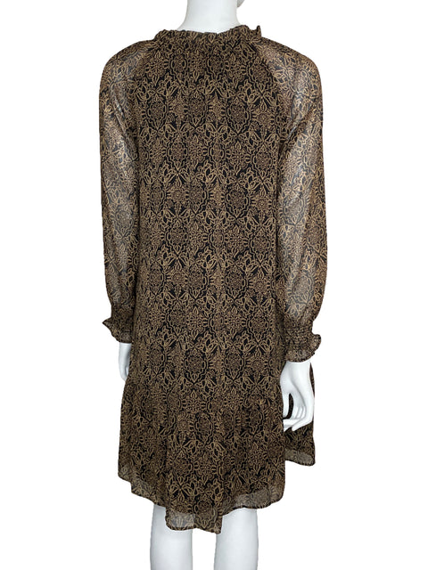 Vestido Loft Estampado Mini Negroo-Talla S