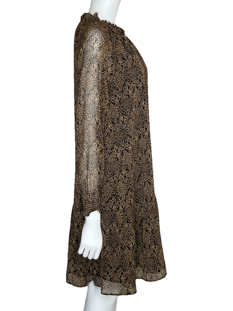 Vestido Loft Estampado Mini Negroo-Talla S