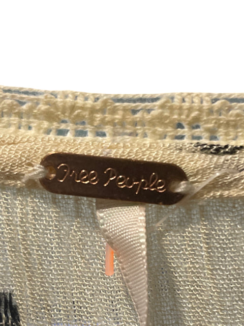 Vestido Free People Lunares Mangas Beige-Talla L