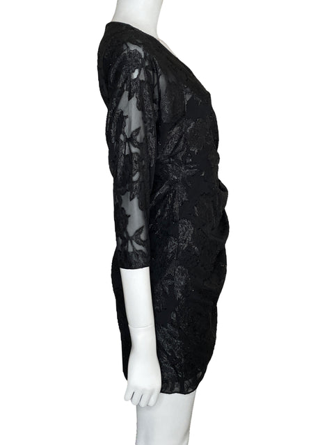 Vestido BCBG Mini Brillante Negro-Talla 0