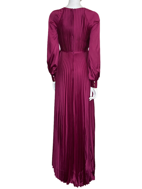 Vestido Ieena For Mac Duggal Plisado Abertura Lateral Morado-Talla 0