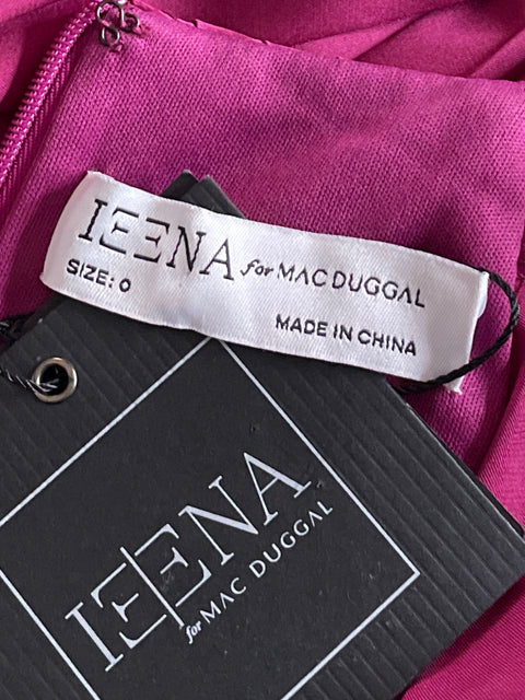 Vestido Ieena For Mac Duggal Plisado Abertura Lateral Morado-Talla 0