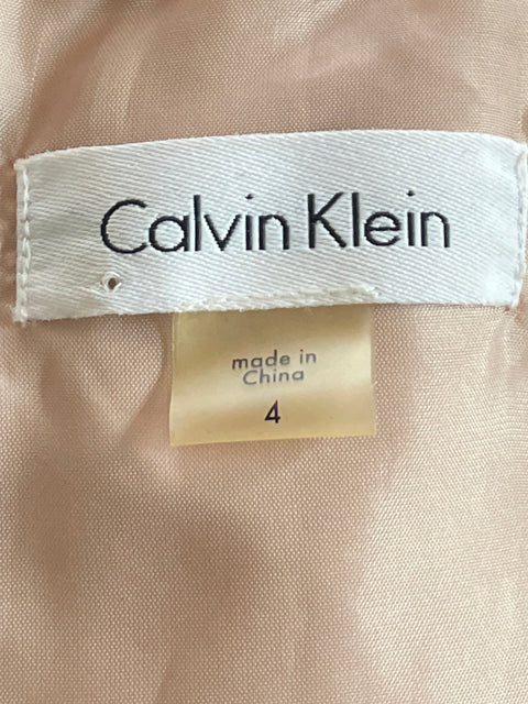 Vestido Calvin Klein Encaje Bicolor Negro-Talla 4