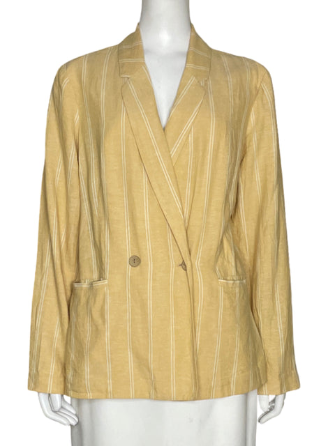 Blazer Lauren Conrad Lineas Amarillo - Talla L