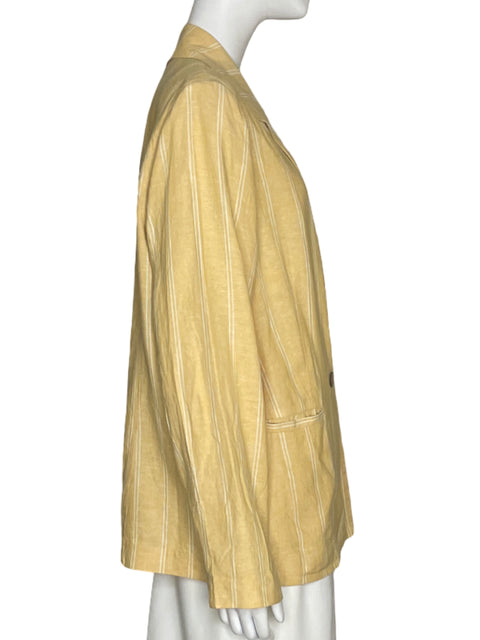 Blazer Lauren Conrad Lineas Amarillo - Talla L