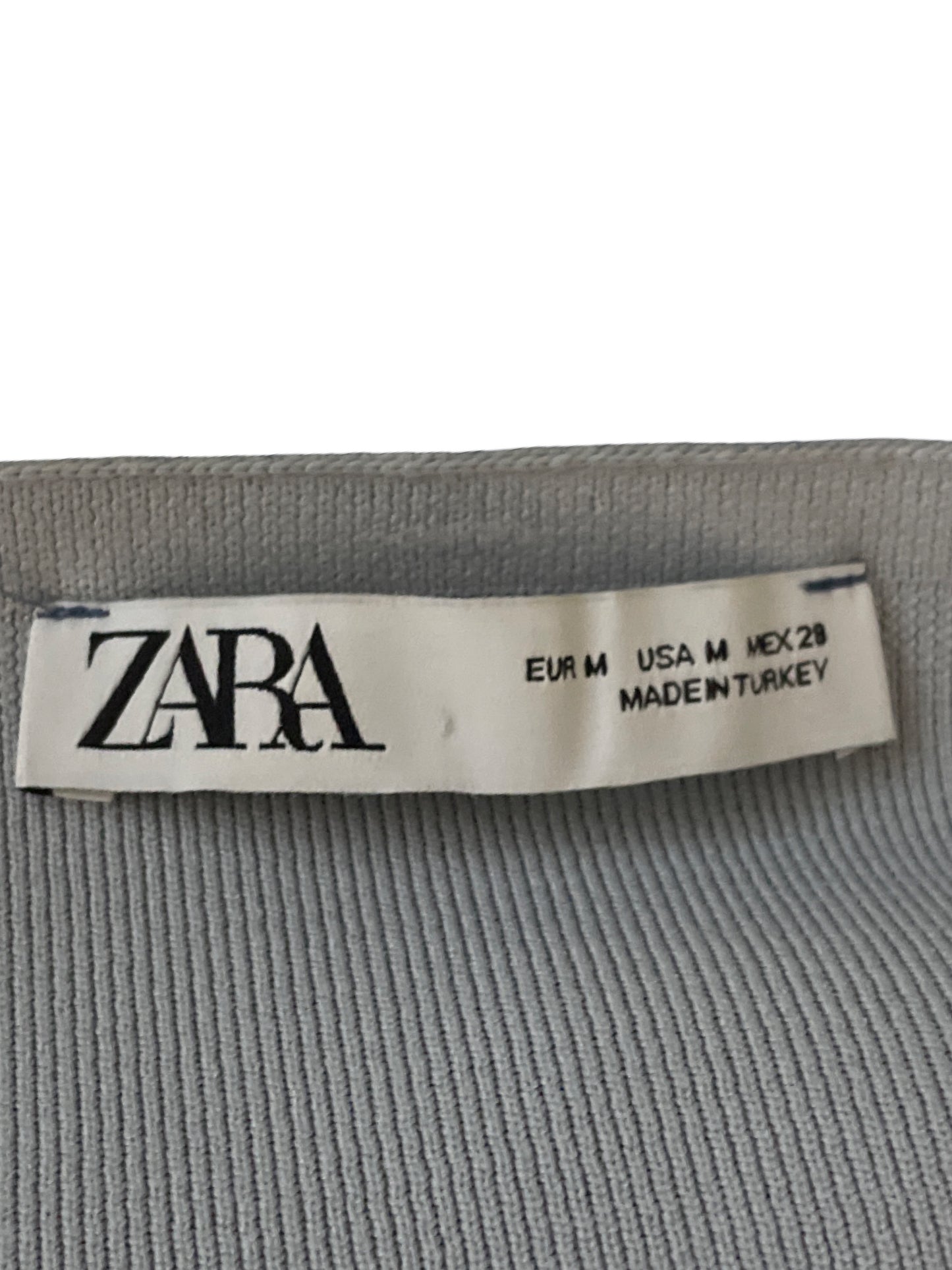 Vestido Zara Maxi Recto Azul-Talla M