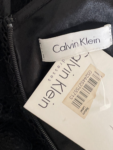 Vestido Calvin Klein Maxi Encaje Negro-Talla 6