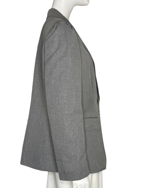 Blazer Tahari Fluido Gris - Talla 14