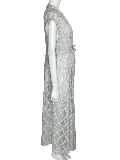 Kimono Express Maxi Floral Gris-Talla M/L