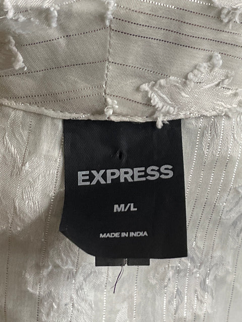 Kimono Express Maxi Floral Gris-Talla M/L