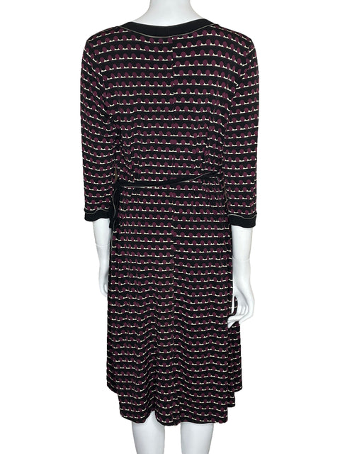 Vestido Max Studio Crossbody Print Negro-Talla L