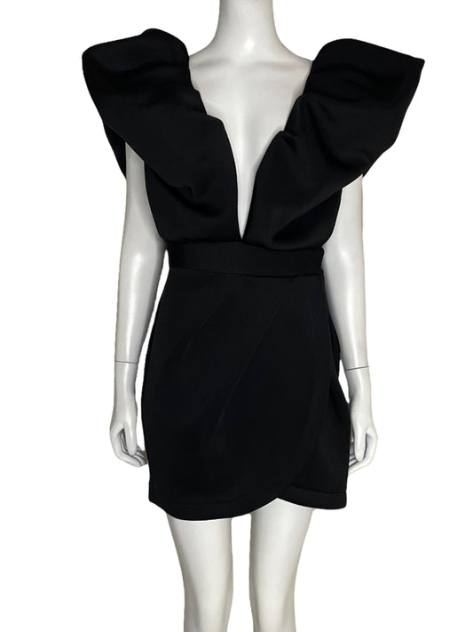 Vestido Mable Abullonado Mini Negro-Talla L