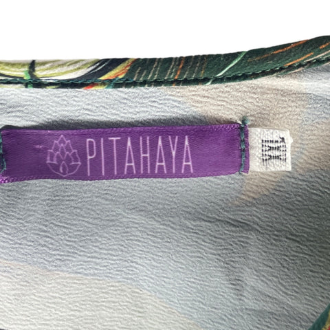 Vestido Pitahaya Mangas Vuelos Verde-Talla XXL