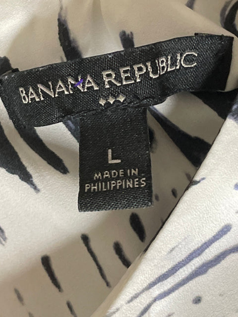 Vestido Banana Republic Maxi Sin Mangas Blanco-Talla L