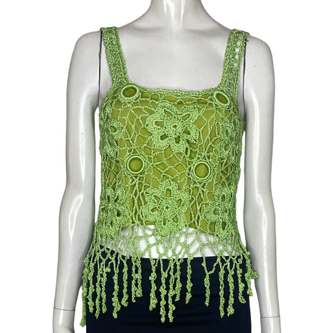 Blusa Carmen Andres Tejido Verde-Talla S