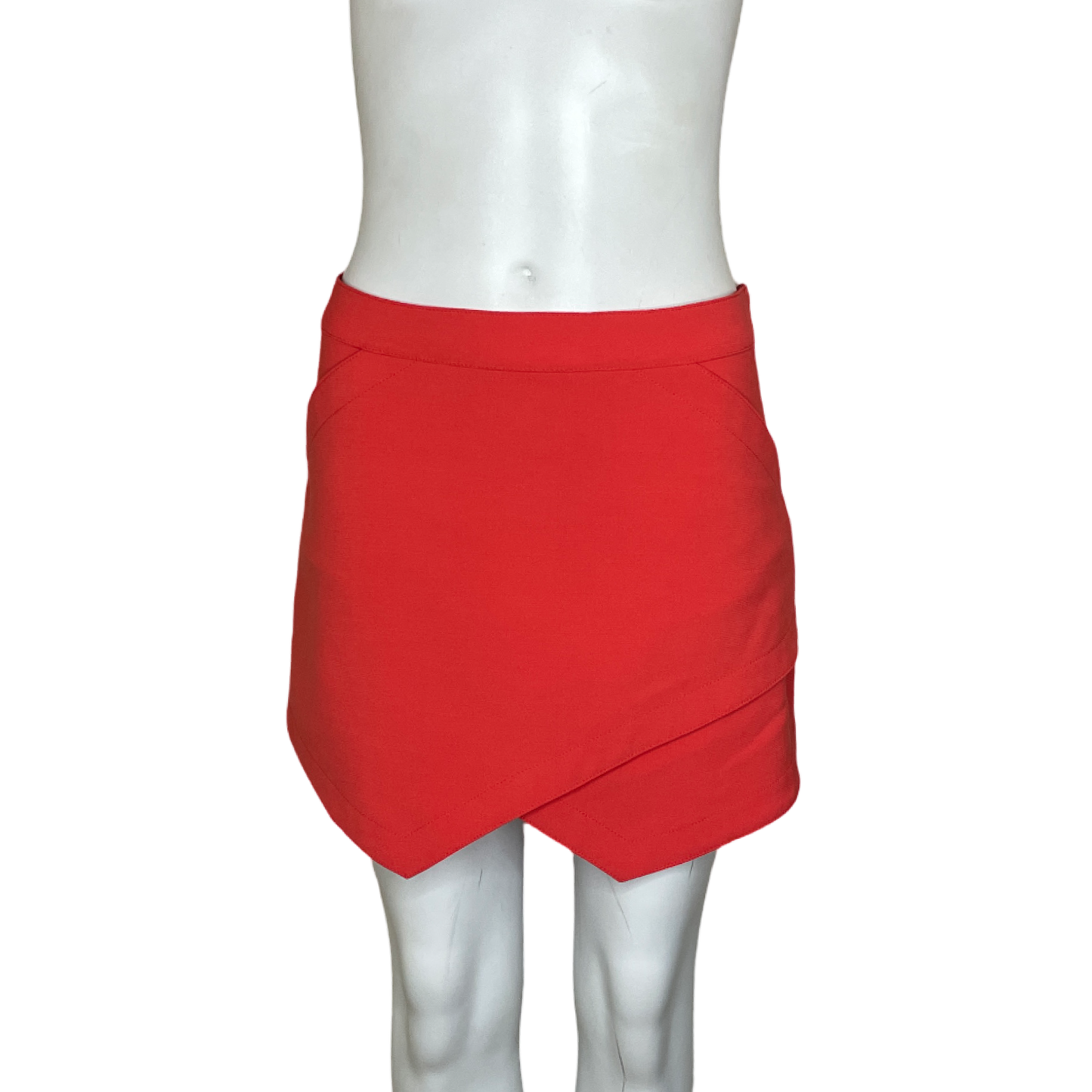 Falda BCBGMAXAZRIA Asimétrica Bolsillos Naranja - Talla M