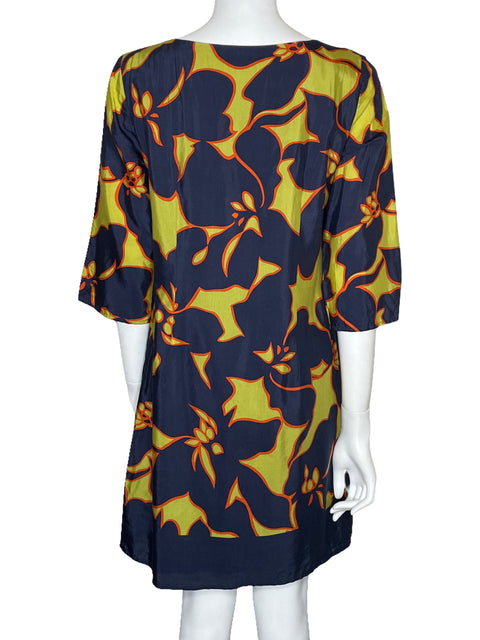 Vestido Loft Mini Media Manga Azul-Talla 6