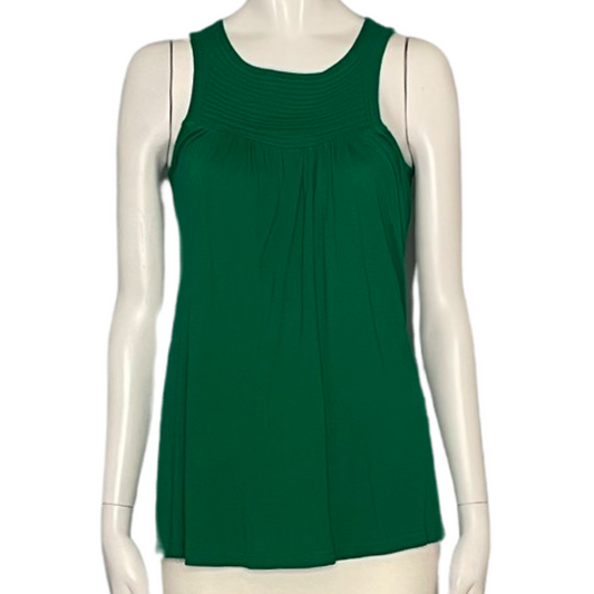 Blusa Zara Camiseta Cuello Diseño Verde-Talla S