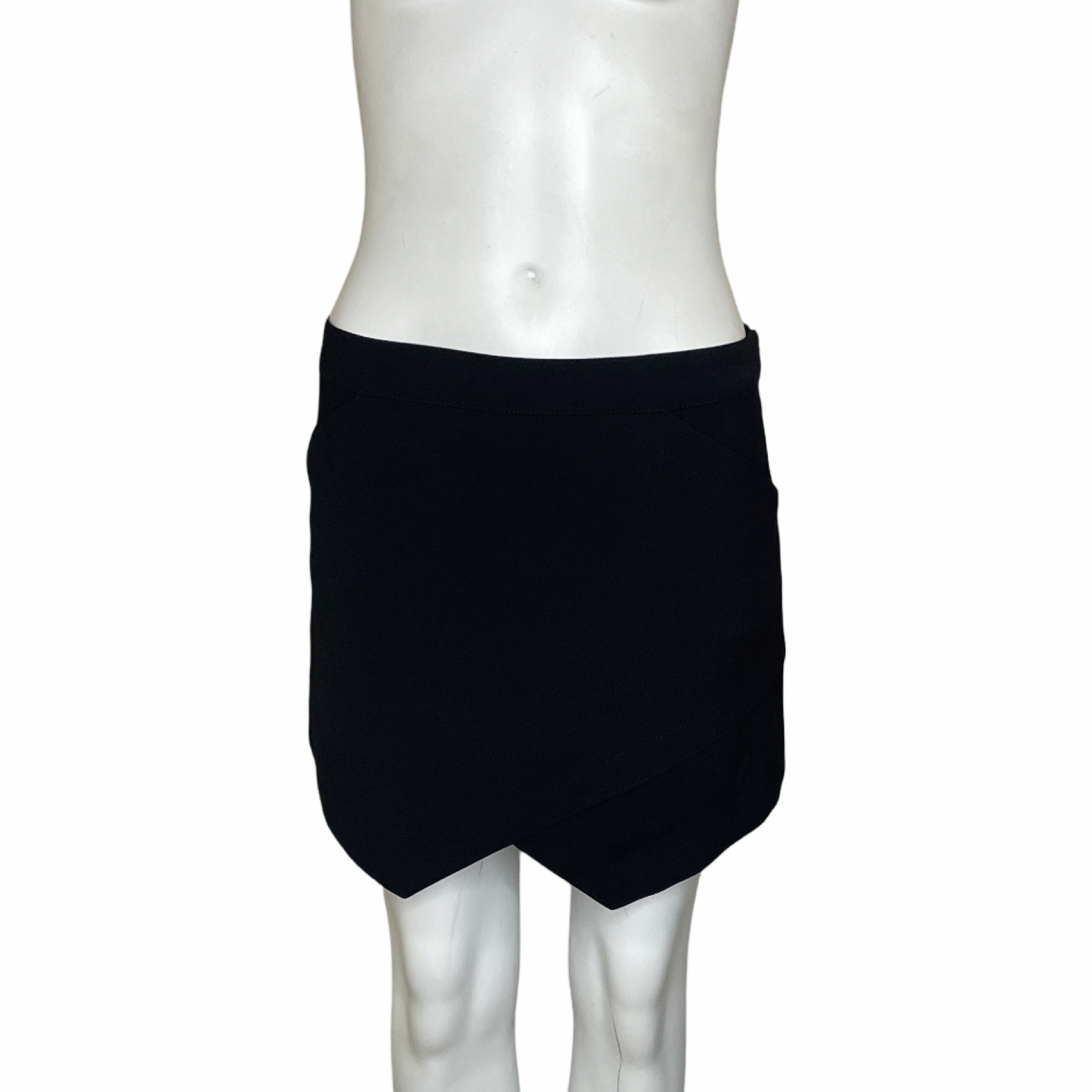 Falda BCBGMAXAZRIA Asimétrica Bolsillos Negro - Talla M