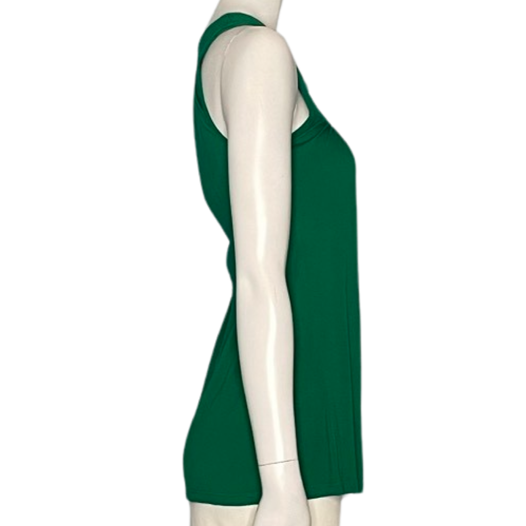 Blusa Zara Camiseta Cuello Diseño Verde-Talla S