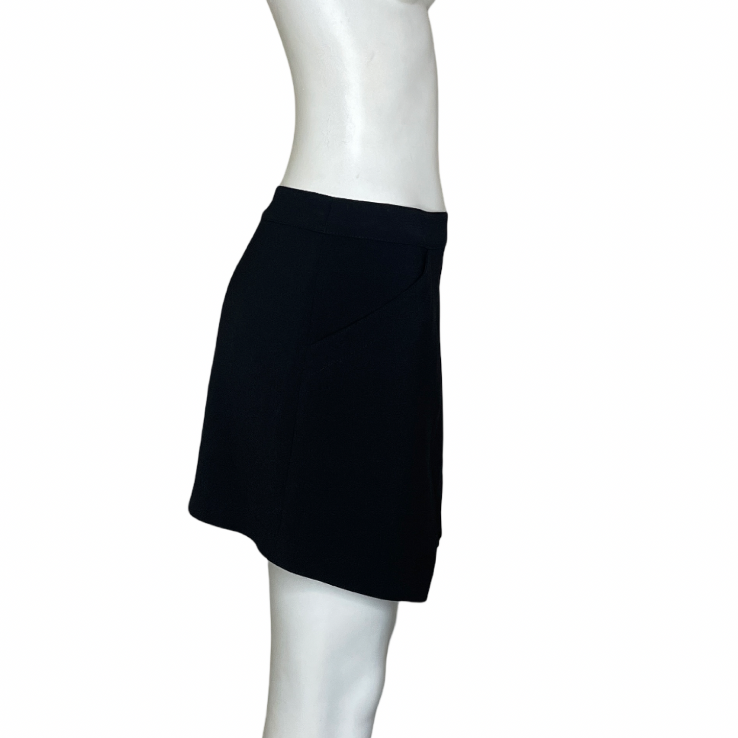 Falda BCBGMAXAZRIA Asimétrica Bolsillos Negro - Talla M