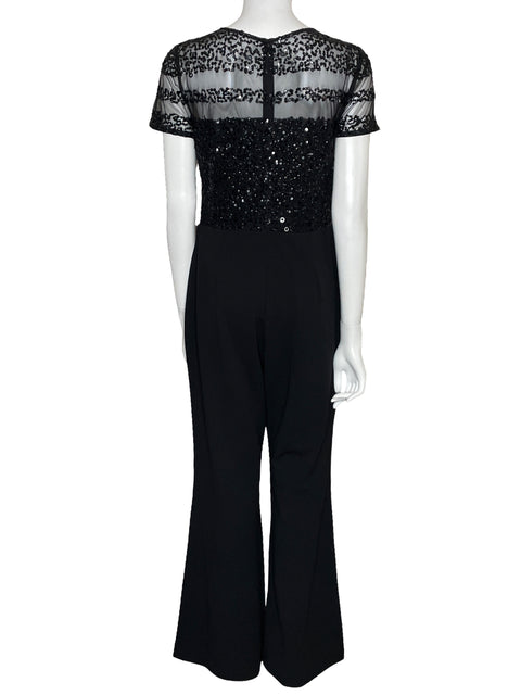 Mono Adrianna Papell Lentejuelas Negro-Talla 10