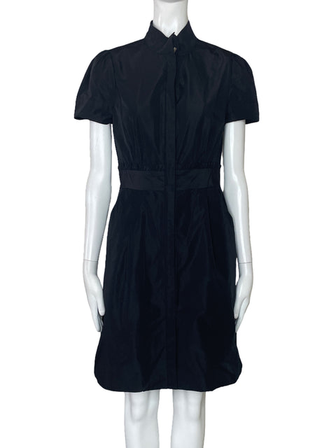 Vestido BCBG Bolsillo Cremallera Negro-Talla 4