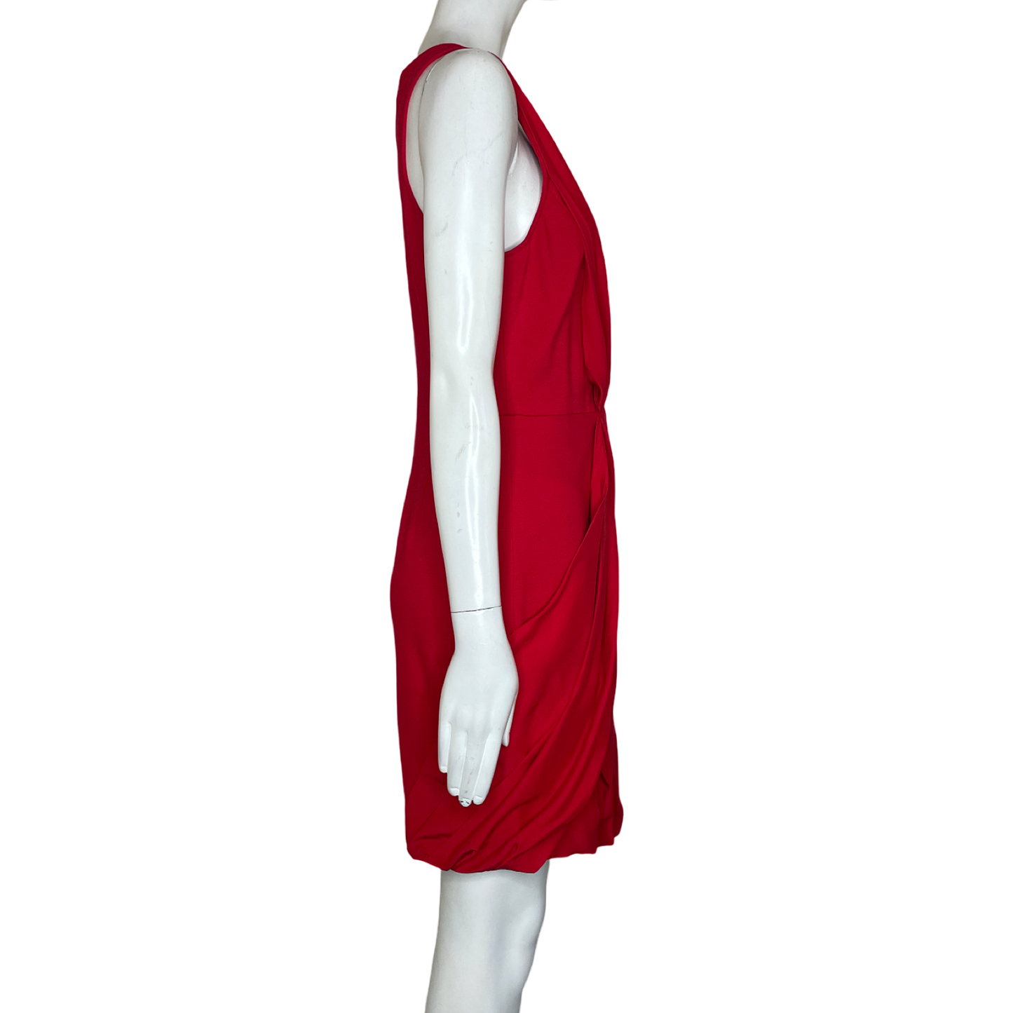 Vestido CYNTHIA STEFFE Plisado Sin Mangas Rojo - Talla 6