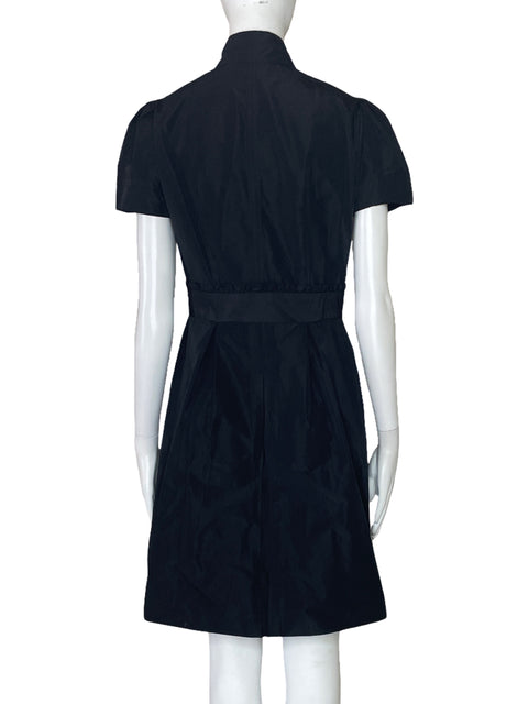 Vestido BCBG Bolsillo Cremallera Negro-Talla 4