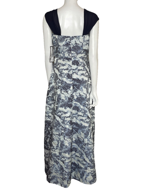 Mono Kay Unger Thru Jumpsuit Azul-Talla 12