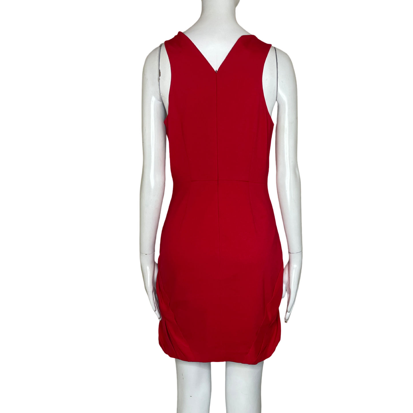 Vestido CYNTHIA STEFFE Plisado Sin Mangas Rojo - Talla 6