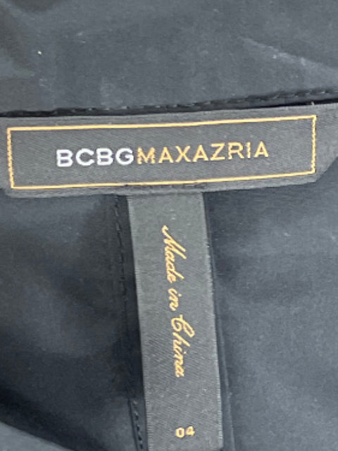 Vestido BCBG Bolsillo Cremallera Negro-Talla 4