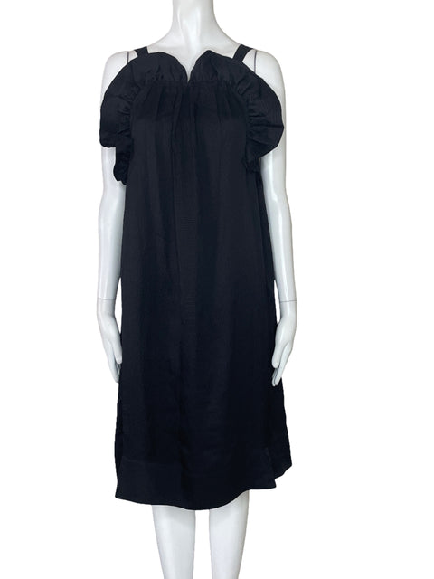 Vestido BCBG Vuelo Sin Mangas Negro-Talla XS