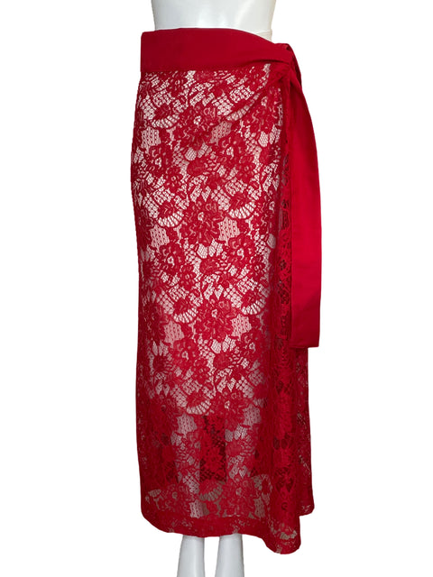 Falda Tesoro TPS Sobrepuesta Encaje Rojo-Talla U