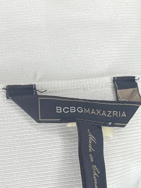 Falda BCBG Fruncido Midi Blanco-Talla L