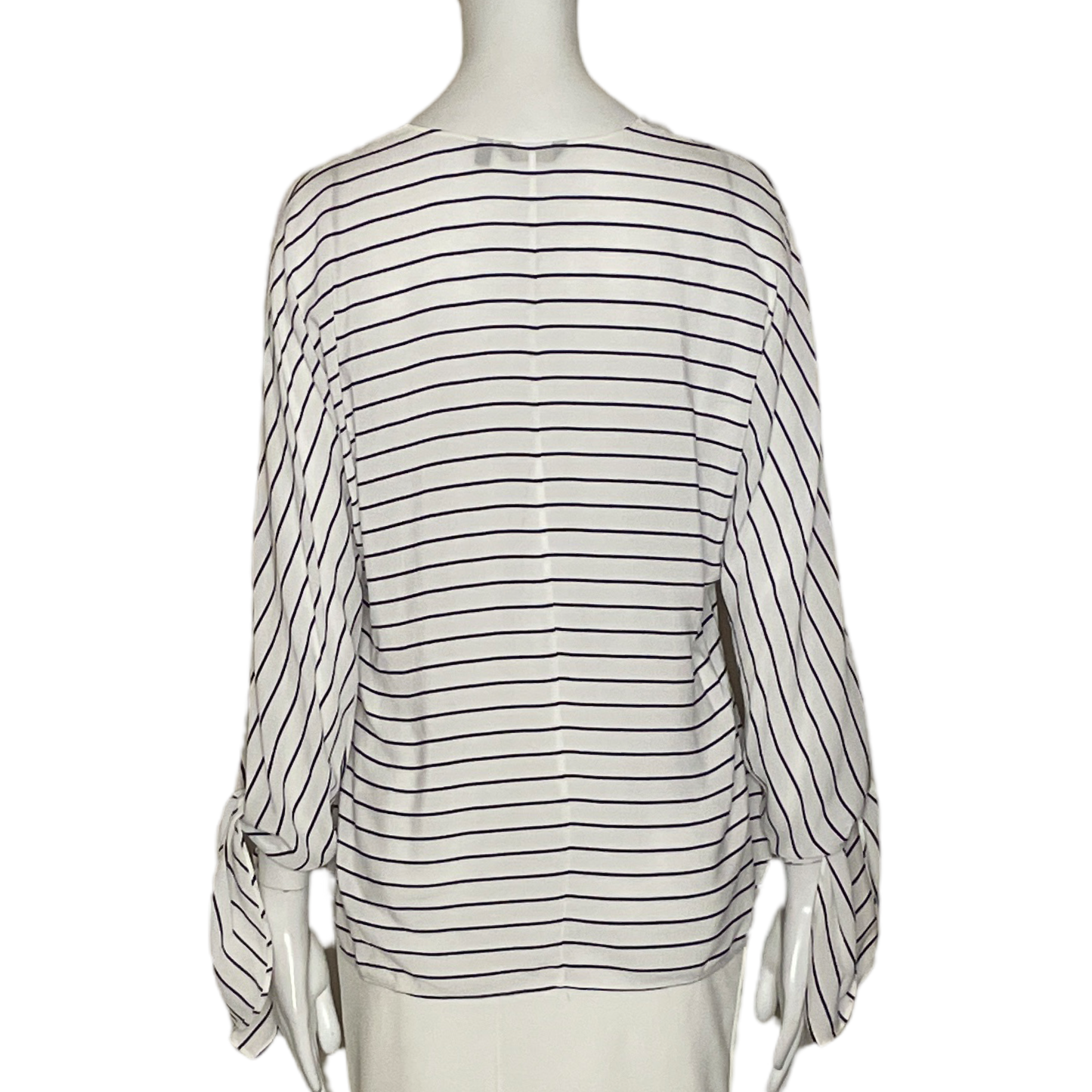 Blusa Massimo Dutti Fluida Lineas Blanco-Talla 2