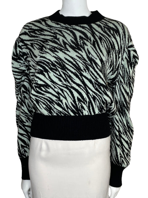 Sueter Parchita De Punto Manga Larga Verde-Talla M