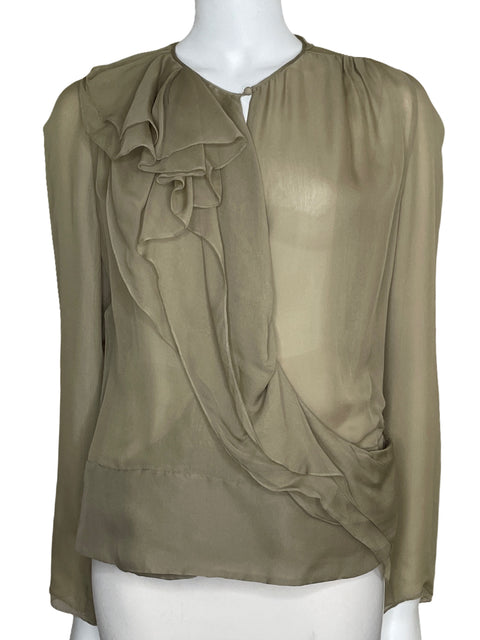 Blusa J. Mendel Vuelos Marrón-Talla 8