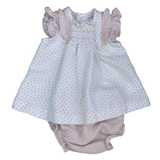 Set Doña Carmen Puntos Rayas Blanco-Talla 1M