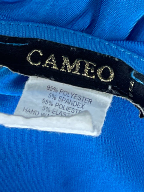 Vestido Cameo Drapeado Azul - Talla S