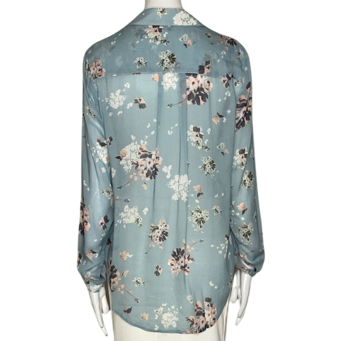 Camisa Cloth & Stone Fluida Floral Azul-Talla XS