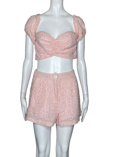 Set Chicways Top + Pantalón Rosado - Talla S