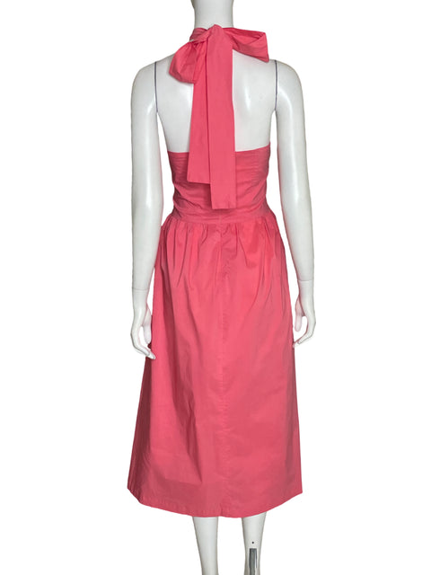Vestido TUONG Tailor Midi Drapeado Rosado-Talla S