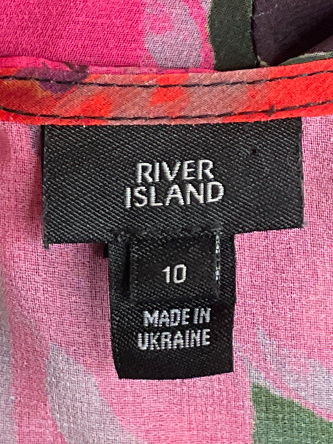 Blusa River Island Vuelos Floral Rojo-Talla 6