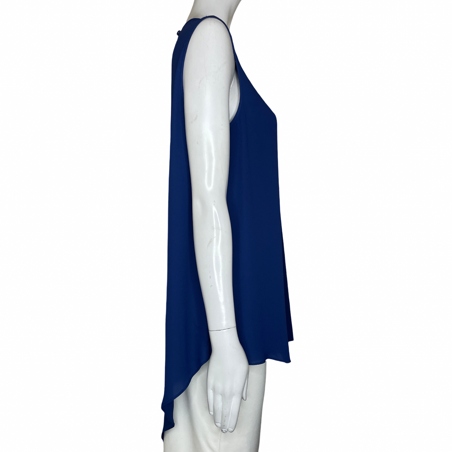 Blusa BCBGMAXAZRIA Sin Mangas Vuelos Azul - Talla M