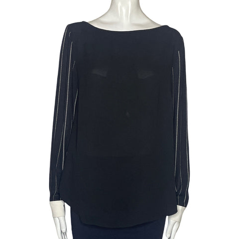 Blusa Loft Mangas Rayas Negro-Talla S