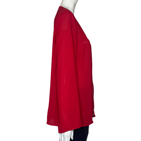 Blusa Liz Claiborne Cuello Pedreria Rojo-Talla S